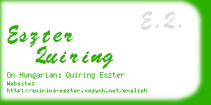 eszter quiring business card